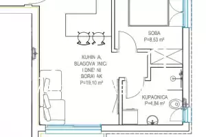 Jednosoban stan (S6) s garažom Zadar, 47.00 m2, novogradnja