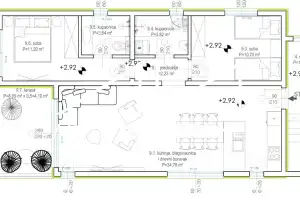 PRIVLAKA - ZADAR: 2 bedroom apartment first floor, 200 m from the sea