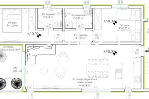 Privlaka - Dvosoban stan s velikim vrtom, 200 m od mora, novogradnja