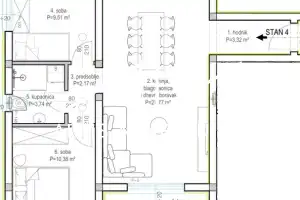 Zadar - Bokanjac, 2-soban stan S4 - 70 m2, novogradnja