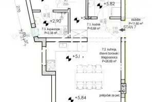 ZADAR - SKROČINI - STAN S POGLEDOM NA MORE, KROVNA TERASA S7