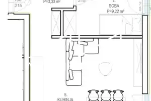 ZADAR, VIŠNJIK: DVOSOBAN STAN U VISOKOM PRIZEMLJU, GPM, LIFT