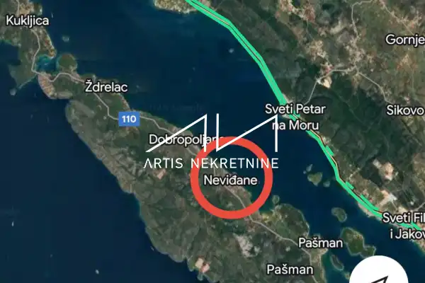 PRVI RED DO MORA, GRAĐEVINSKI TEREN, OTOK PAŠMAN, NEVIĐANE