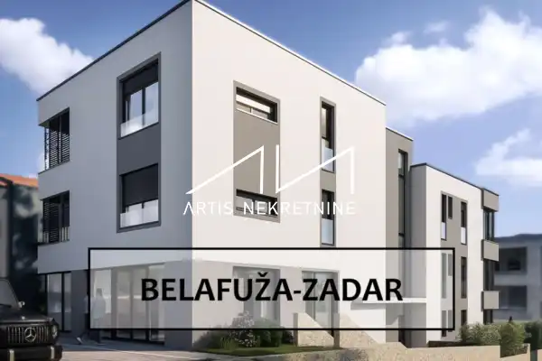ZADAR - BELAFUŽA: DVOSOBAN STAN 2. KAT, 2 GARAŽNA MJESTA - NOVOGRADNJA