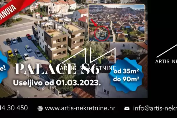ZADAR MELADA - DVOSOBAN PENTHOUSE S KROVNOM TERASOM - POGLED NA MORE